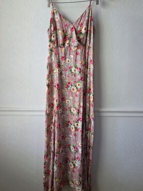 Lulus Everlasting Bliss Blush Floral Print Maxi Dress